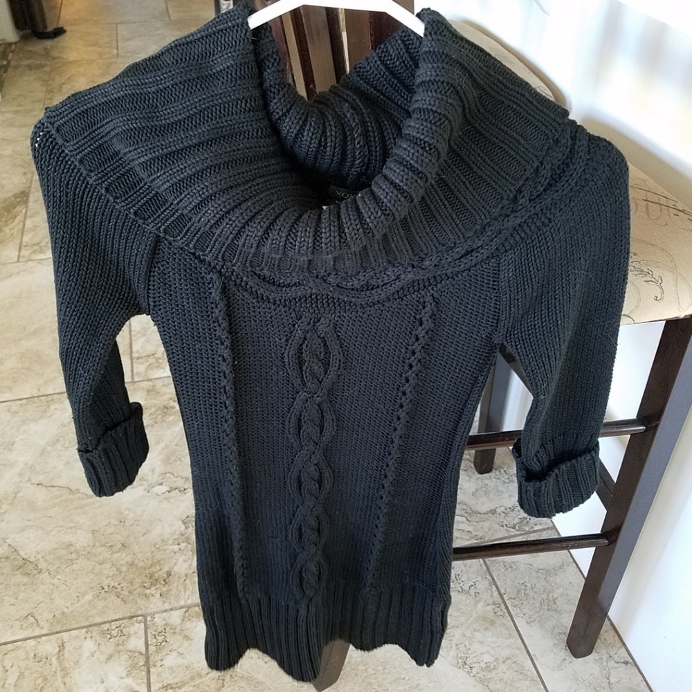 XOXO 3/4 Sleeve Cowl Neck Sweater